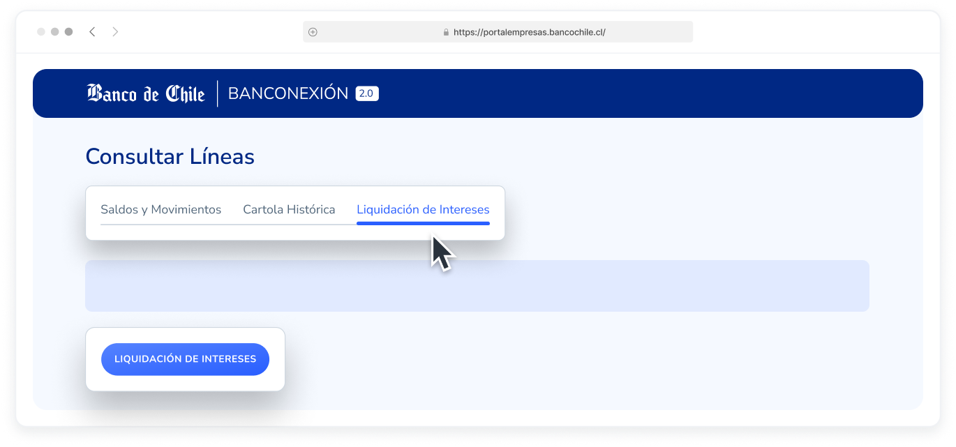 Empresas y Pyme Banco de Chile Cómo puedo acceder a la Liquidación