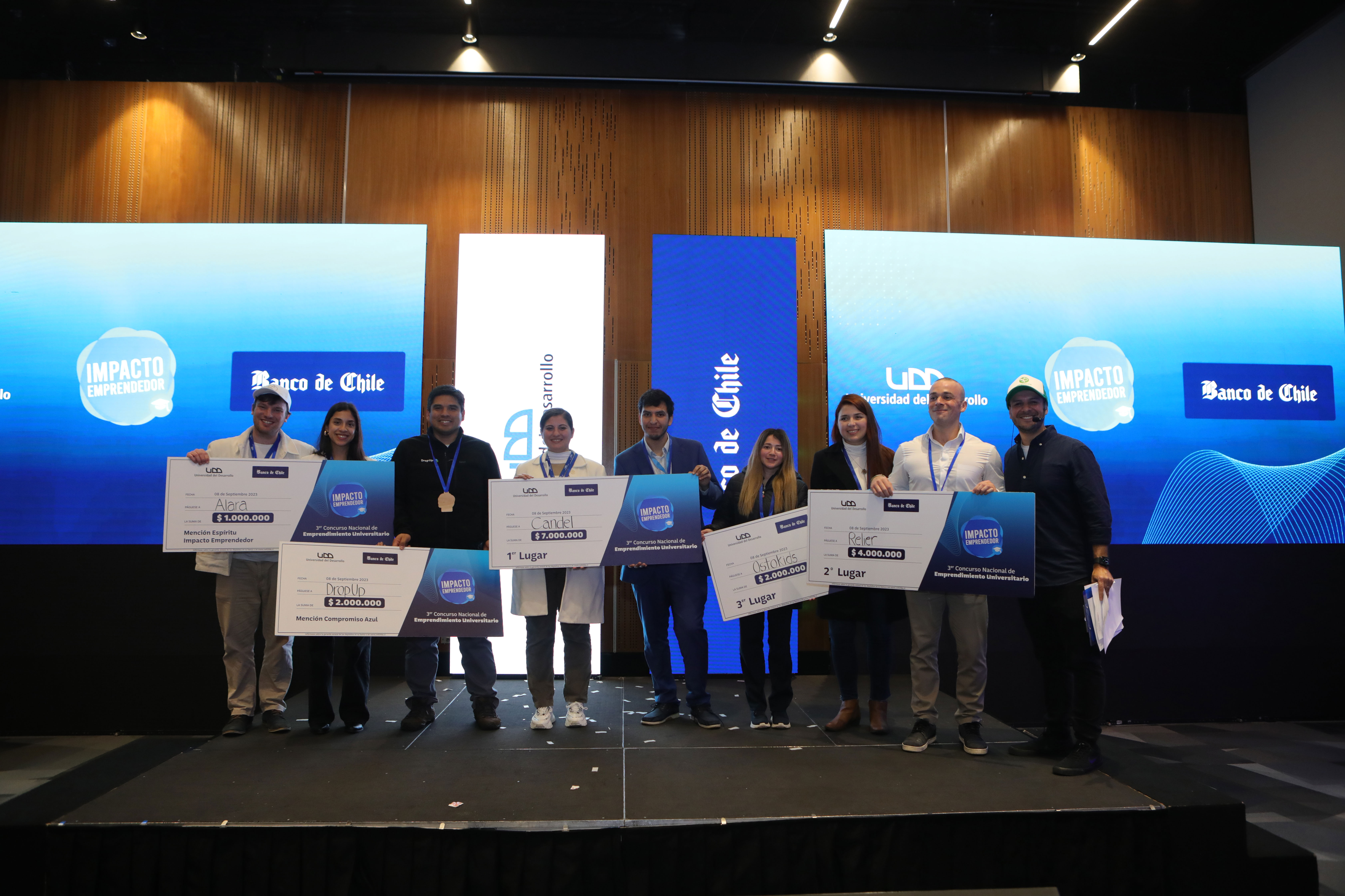 Proyectos de estudiantes de la U. de Chile, U. Andrés Bello, Instituto AIEP y UDD ganan la 3ª versión del Concurso Nacional de Emprendimiento Universitario Impacto Emprendedor imagen