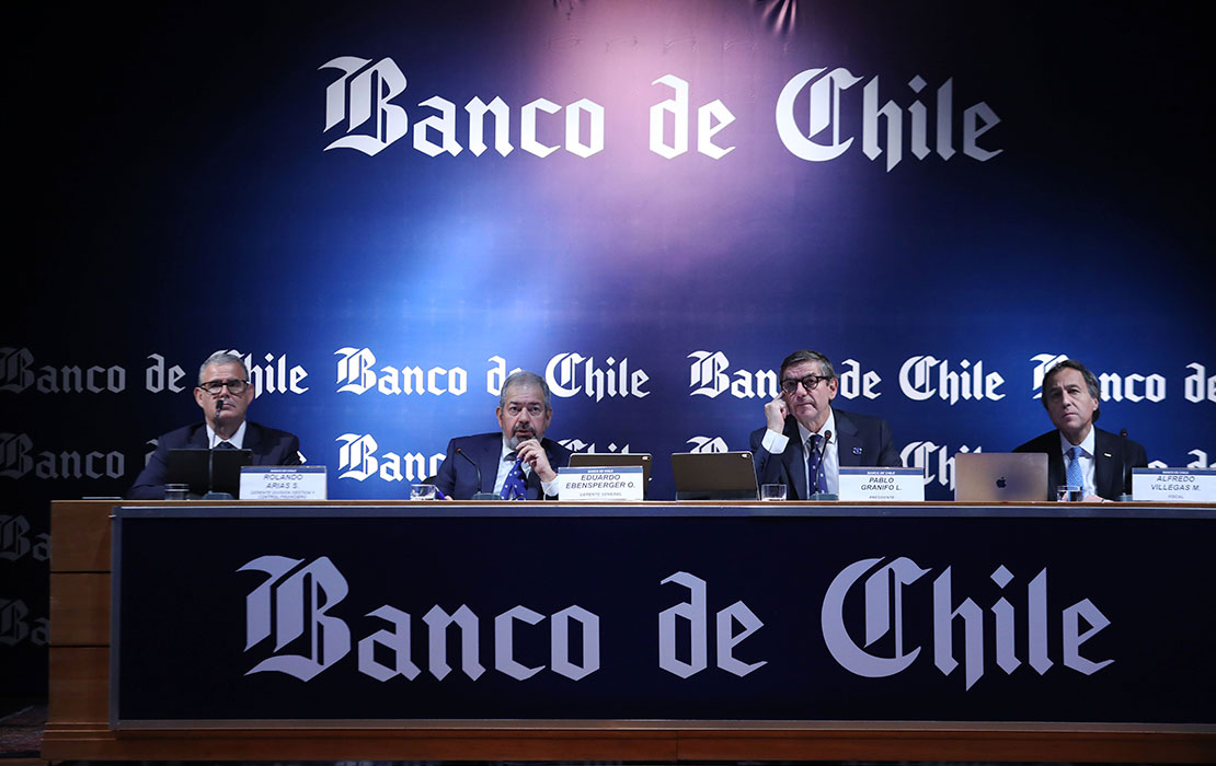 Junta de Accionistas de Banco de Chile aprueba distribución de dividendo por amplia mayoría