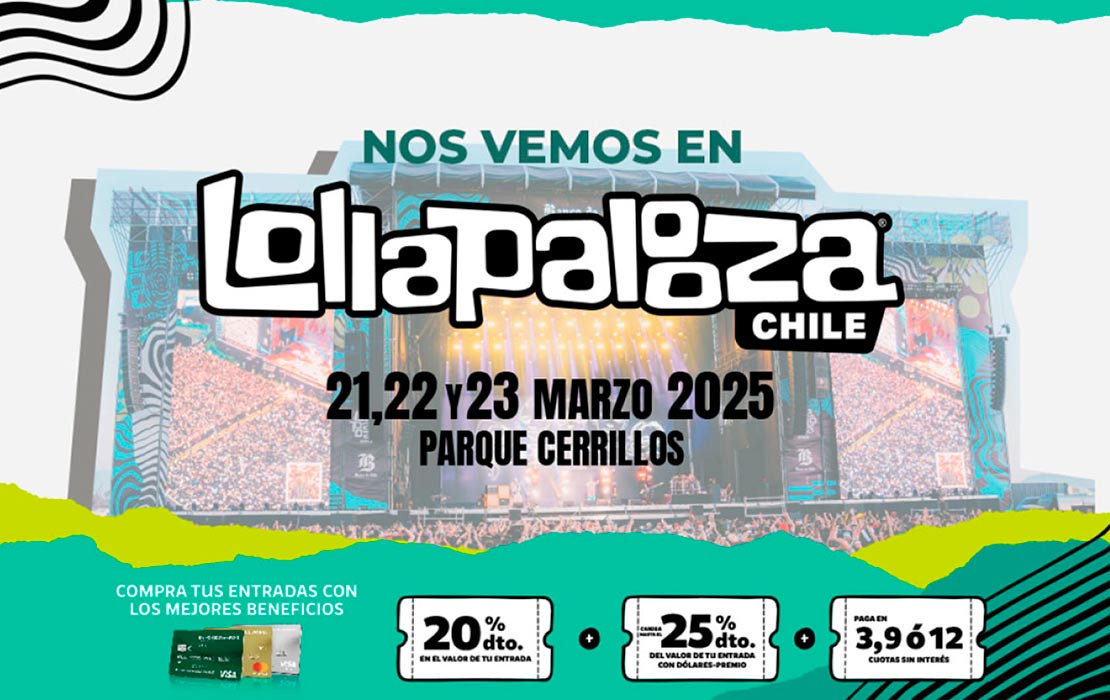 Tarjeta Nos vemos en Lollapalooza Chile 2025