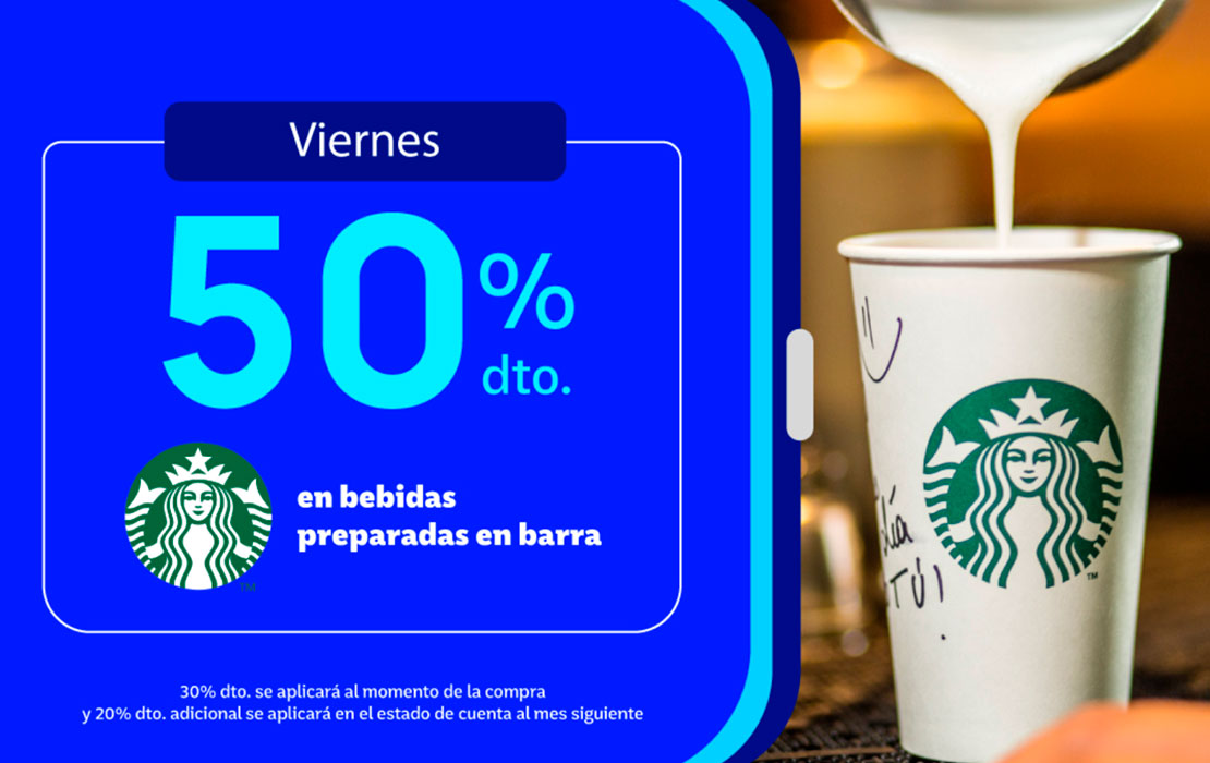 Tarjeta Starbucks Viernes 50